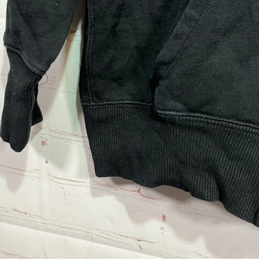 Gap Sweatshirt Boys XL Black Hoodie Zip Up Sweater Drawstring Long Sleeve Fleece